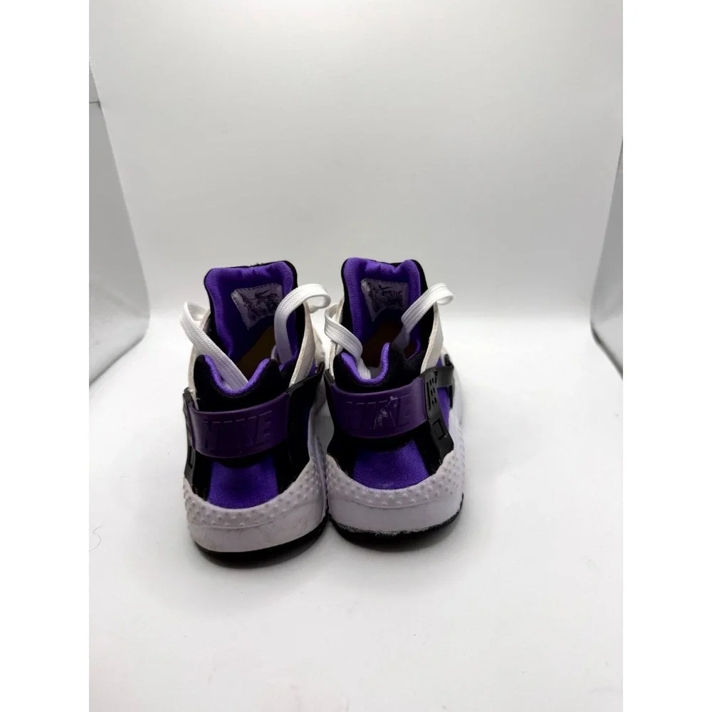 Nike Huarache Run PS Purple Punch 704949-117 Kids 2 Sneaker White Neoprene Shoes